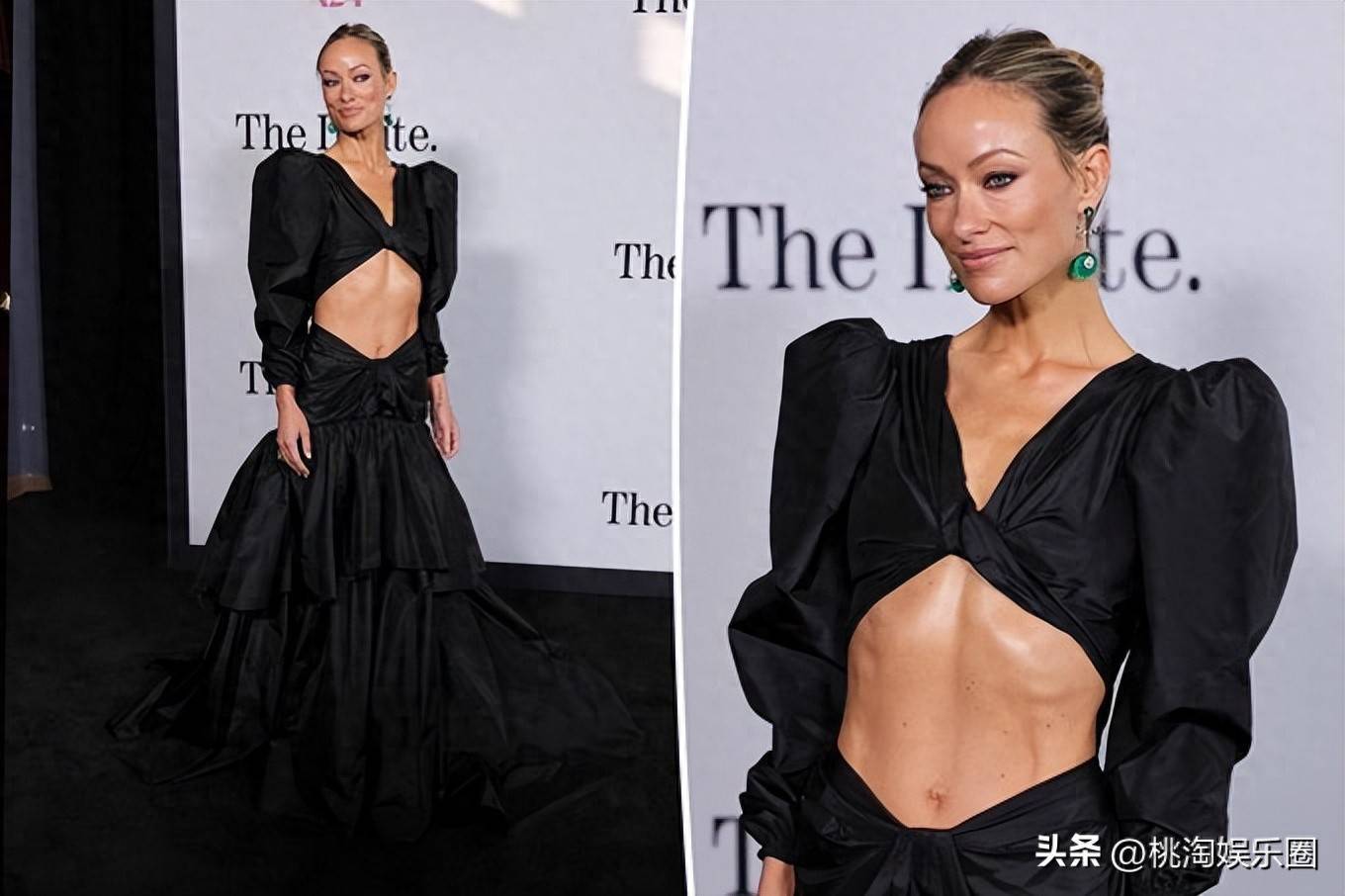 42岁奥利维亚·王尔德穿镂空裙亮相新片首映,腹肌线条抢镜封面图